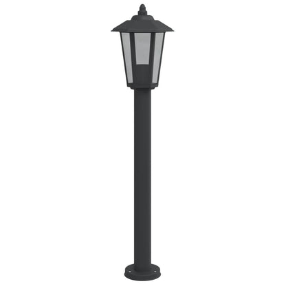 vidaXL Outdoor Floor Lamps 3pcs Black 80 cm Stainless Steel