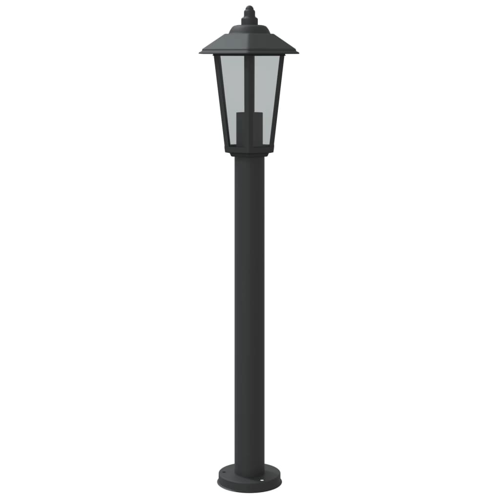 vidaXL Outdoor Floor Lamps 3pcs Black 80 cm Stainless Steel