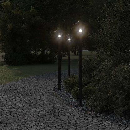vidaXL Outdoor Floor Lamp Black 120 cm Stainless Steel