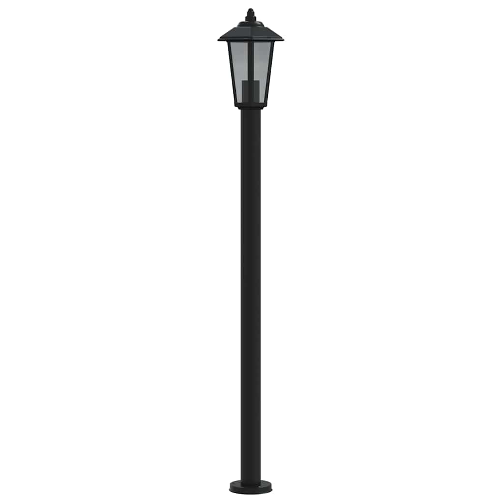 vidaXL Outdoor Floor Lamp Black 120 cm Stainless Steel