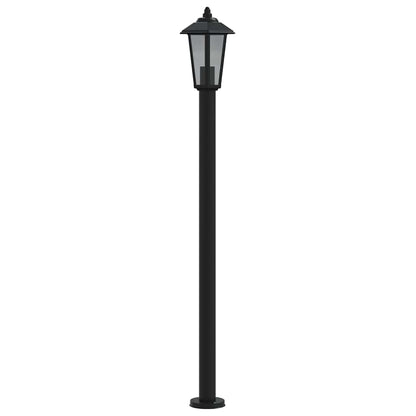 vidaXL Outdoor Floor Lamp Black 120 cm Stainless Steel