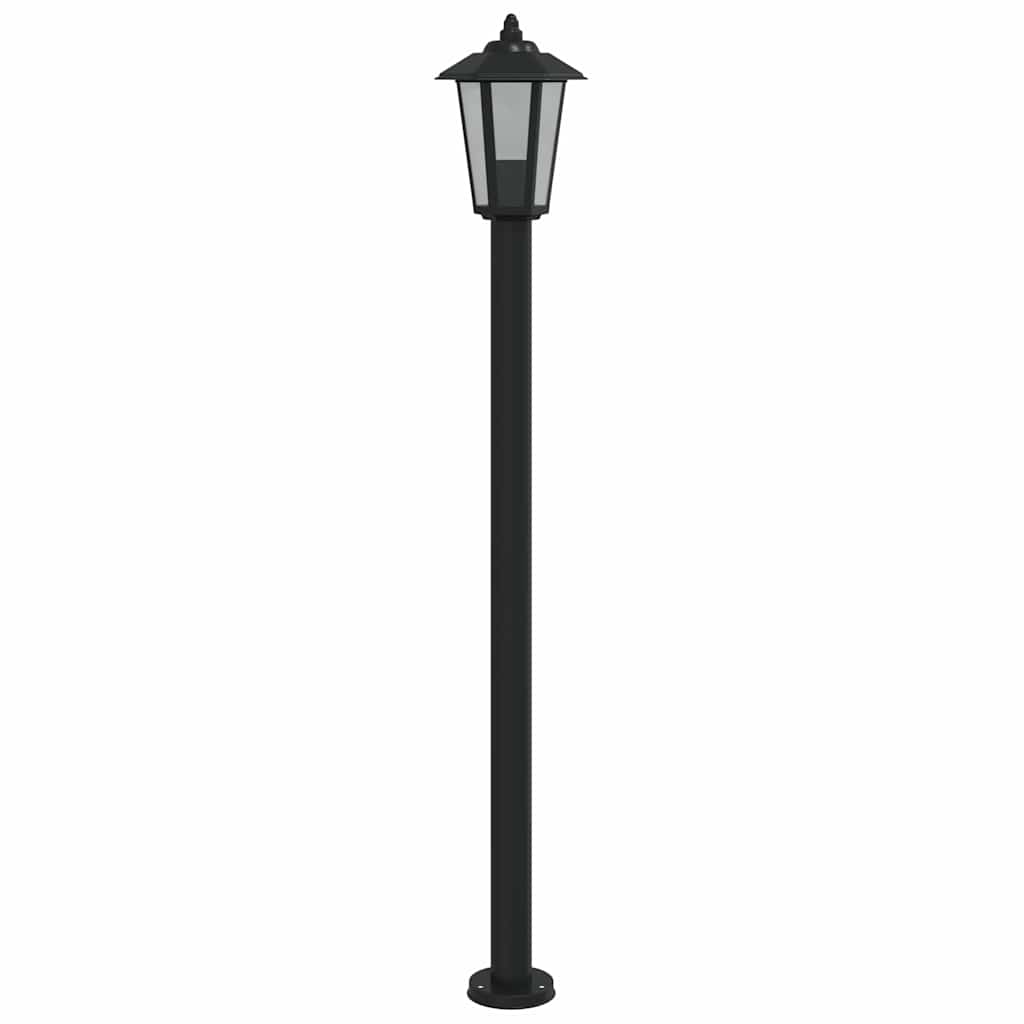 vidaXL Outdoor Floor Lamp Black 120 cm Stainless Steel