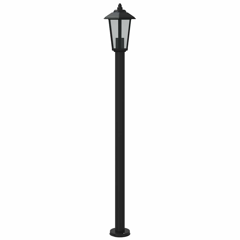 vidaXL Outdoor Floor Lamps 3pcs Black 120 cm Stainless Steel
