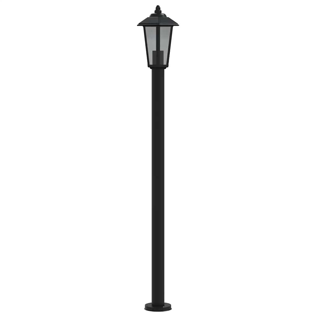 vidaXL Outdoor Floor Lamps 3pcs Black 120 cm Stainless Steel