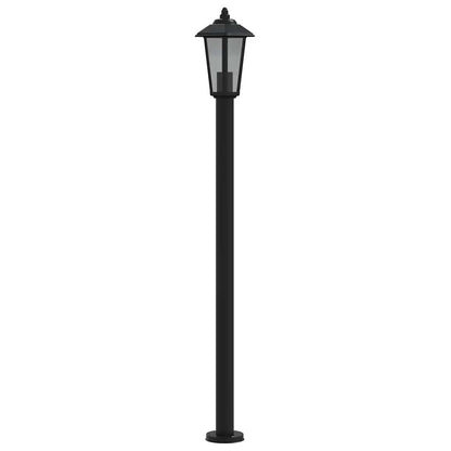 vidaXL Outdoor Floor Lamps 3pcs Black 120 cm Stainless Steel