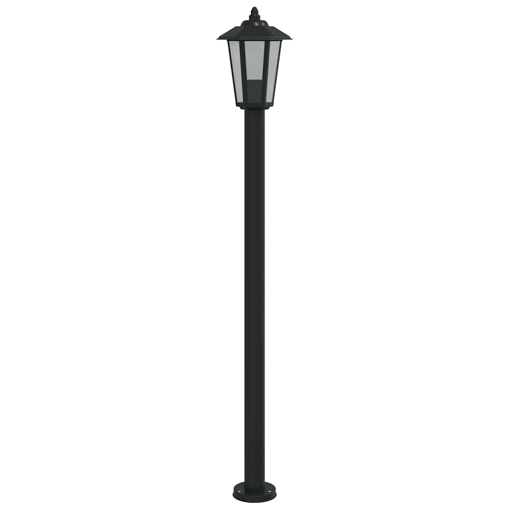 vidaXL Outdoor Floor Lamps 3pcs Black 120 cm Stainless Steel