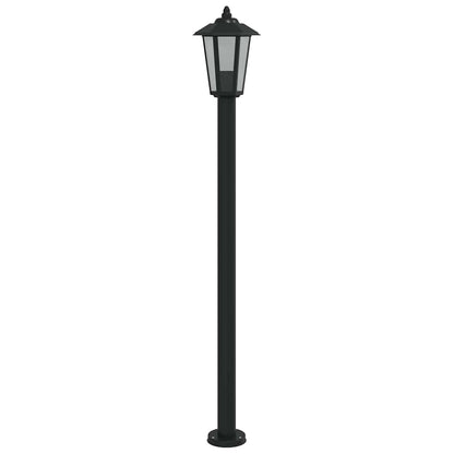 vidaXL Outdoor Floor Lamps 3pcs Black 120 cm Stainless Steel