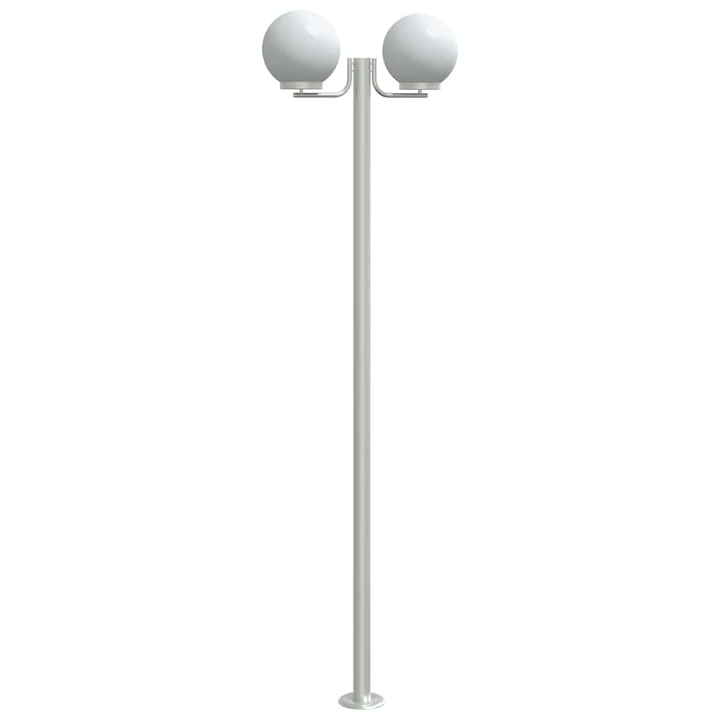 vidaXL Outdoor Floor Lamps 3pcs Silver 215 cm Stainless Steel