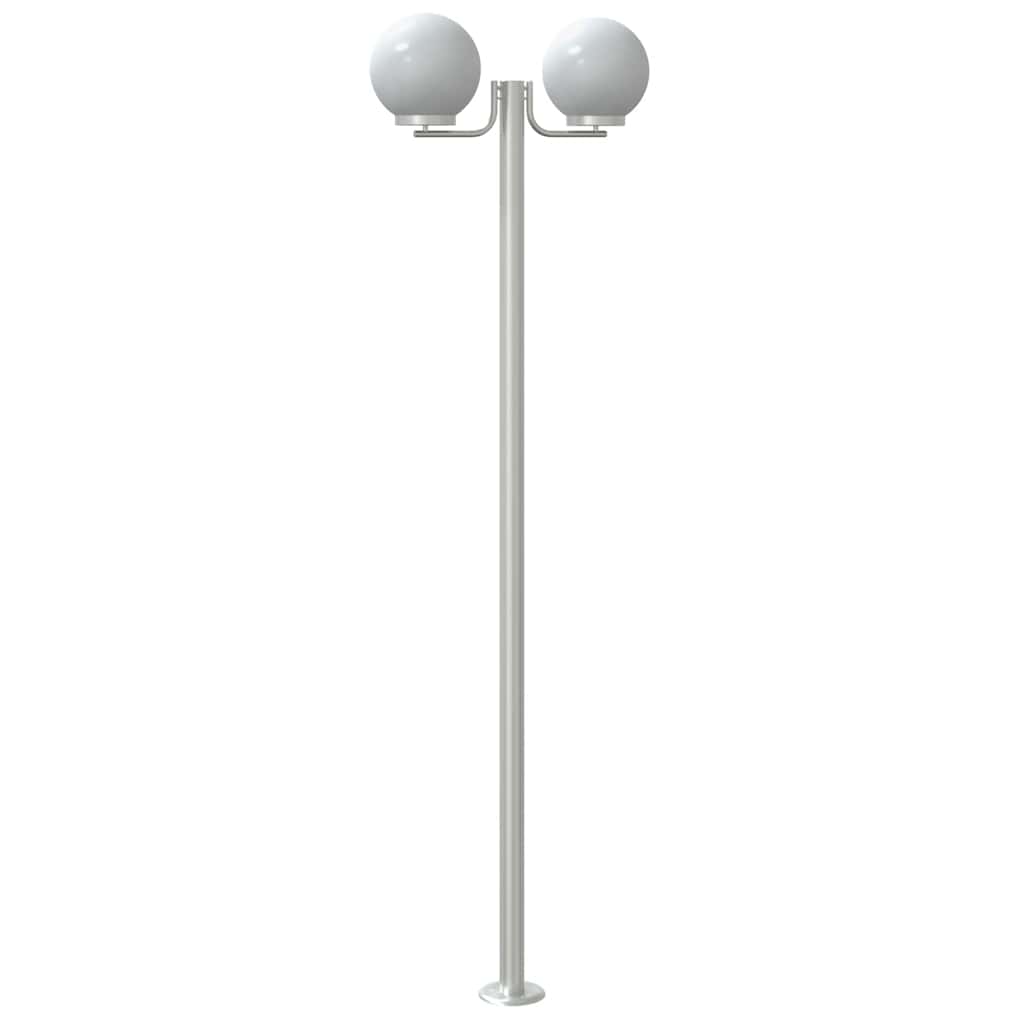 vidaXL Outdoor Floor Lamps 3pcs Silver 215 cm Stainless Steel
