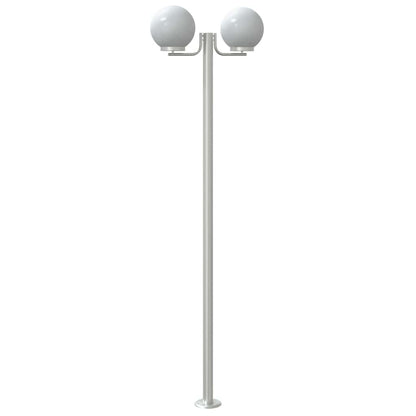 vidaXL Outdoor Floor Lamps 3pcs Silver 215 cm Stainless Steel