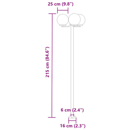 vidaXL Outdoor Floor Lamps 2 pcs Silver 215 cm Stainless Steel