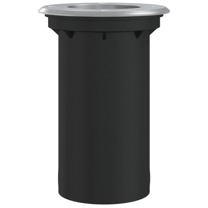 vidaXL Outdoor Ground Light Round Black 10.5x10.5cm Die-cast Aluminium
