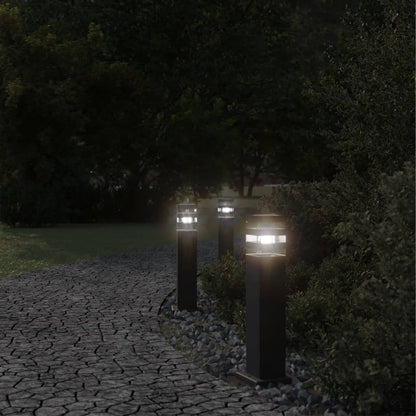 vidaXL Outdoor Floor Lamps 3pcs Black 50 cm Aluminium