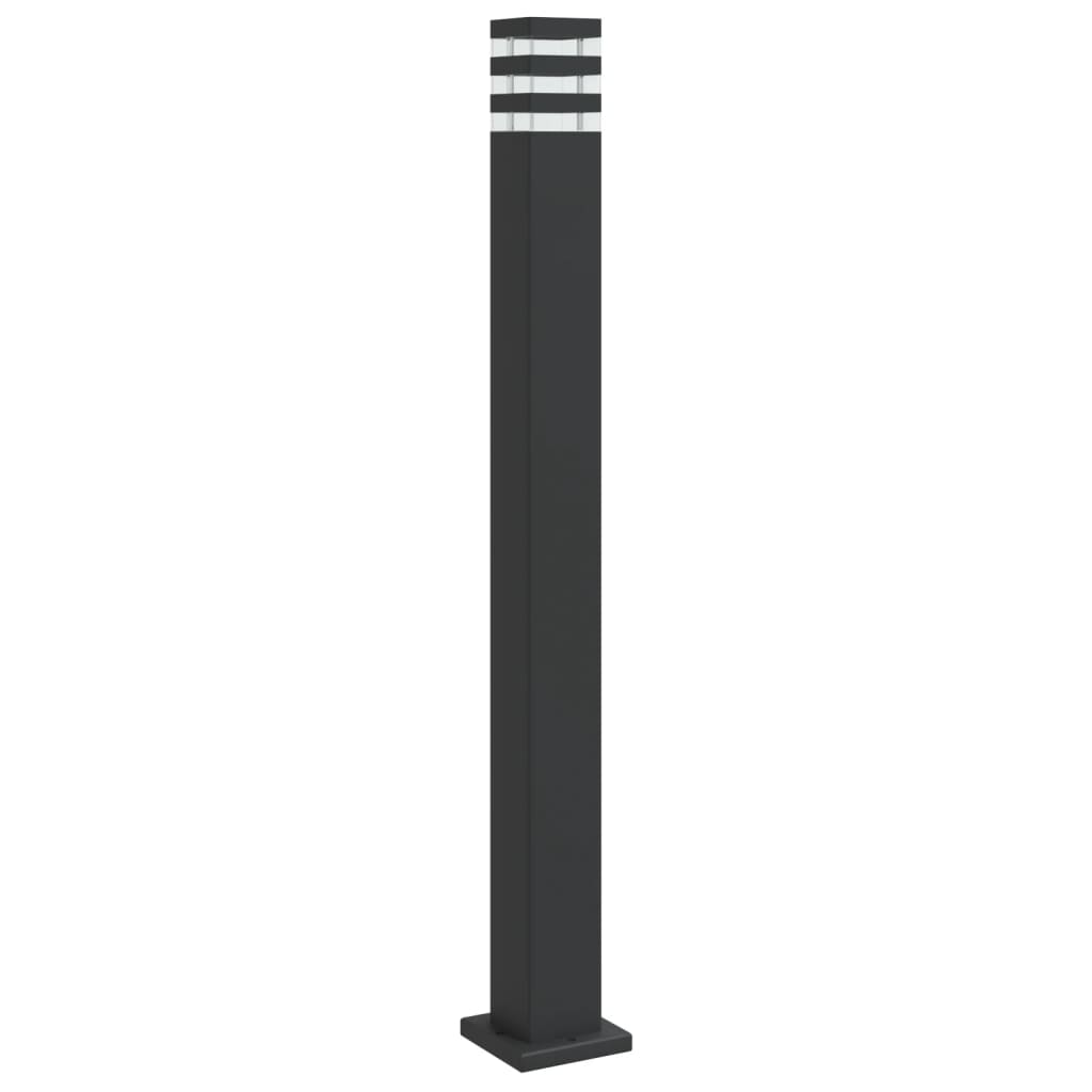 vidaXL Outdoor Floor Lamp Black 110 cm Aluminium