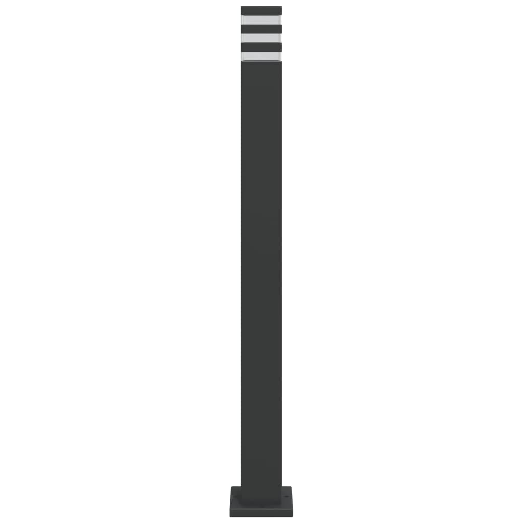 vidaXL Outdoor Floor Lamp Black 110 cm Aluminium
