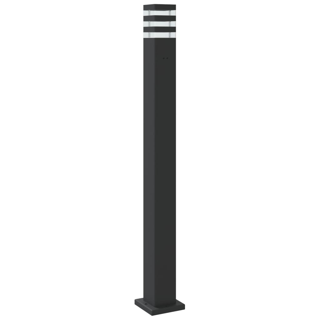 vidaXL Outdoor Floor Lamp Black 110 cm Aluminium