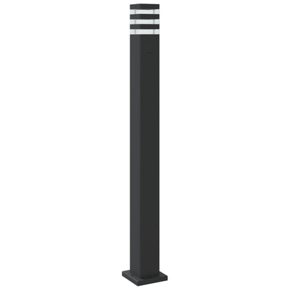vidaXL Outdoor Floor Lamp Black 110 cm Aluminium