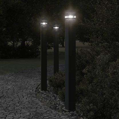 vidaXL Outdoor Floor Lamp Black 110 cm Aluminium