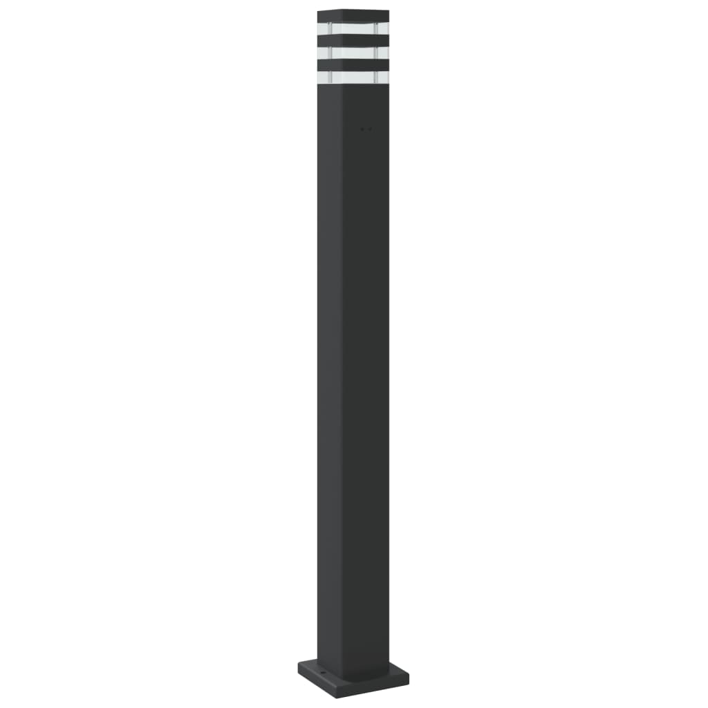 vidaXL Outdoor Floor Lamps 3pcs Black 110 cm Aluminium