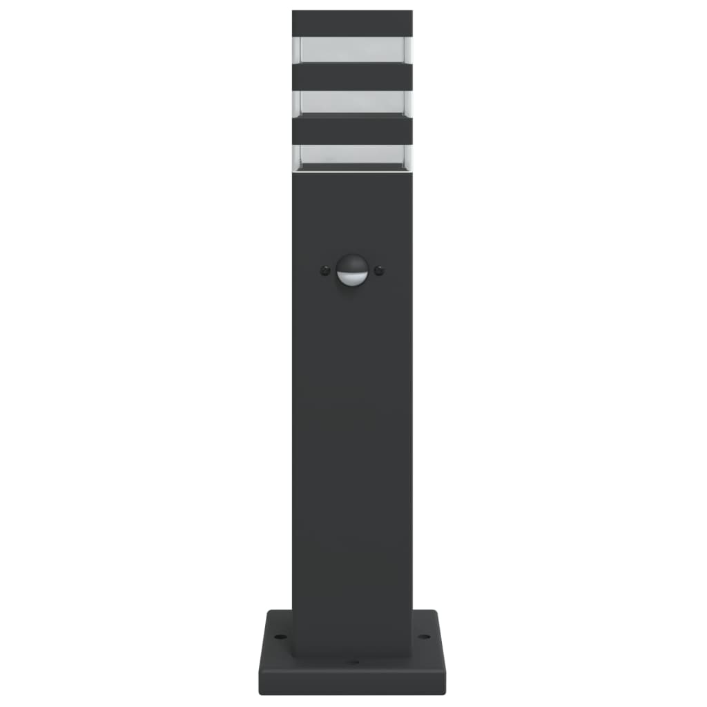 vidaXL Outdoor Floor Lamp with Sensor Black 50 cm Aluminium