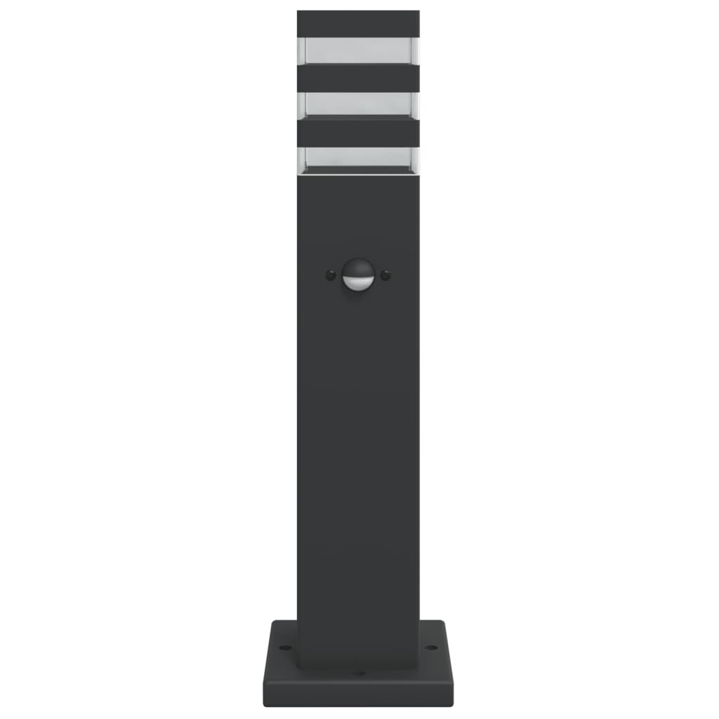 vidaXL Outdoor Floor Lamps with Sensors 3pcs Black 50 cm Aluminium