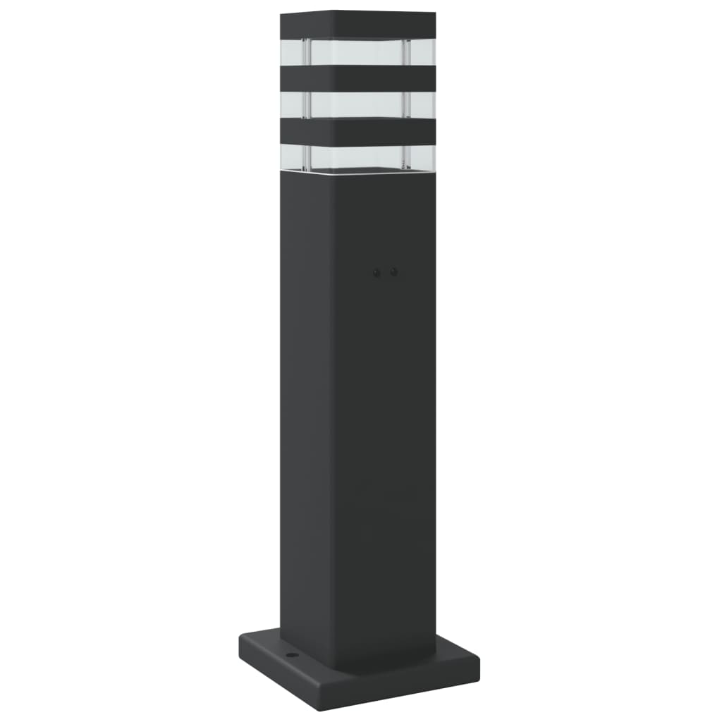 vidaXL Outdoor Floor Lamps with Sensors 3pcs Black 50 cm Aluminium