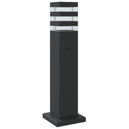 vidaXL Outdoor Floor Lamps with Sensors 3pcs Black 50 cm Aluminium