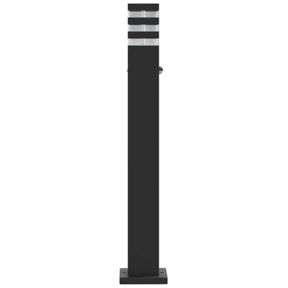 vidaXL Outdoor Floor Lamp with Sensor Black 80 cm Aluminium