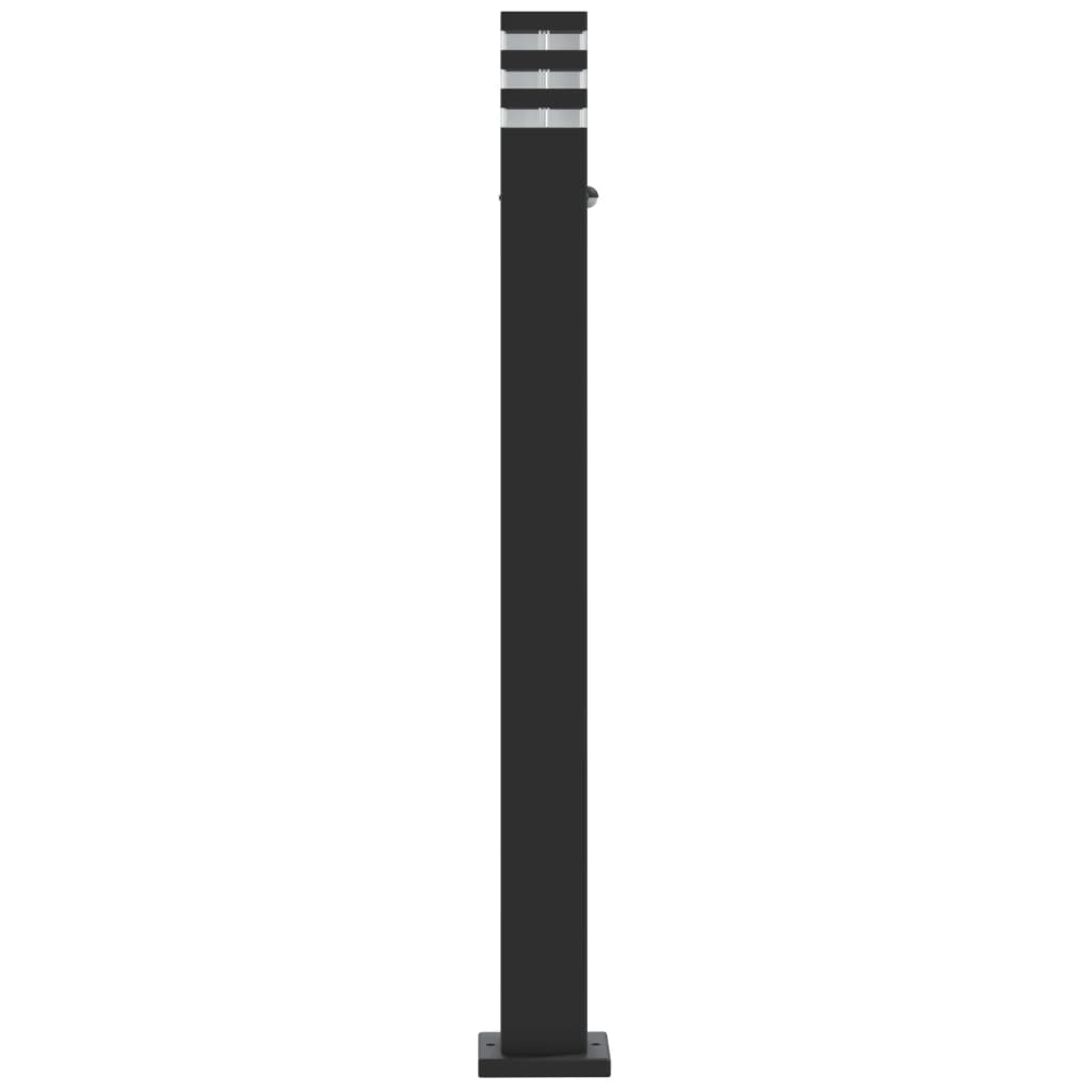 vidaXL Outdoor Floor Lamp with Sensor Black 110 cm Aluminium