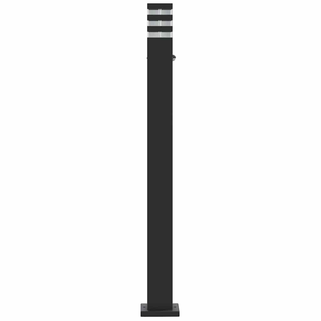 vidaXL Outdoor Floor Lamps with Sensors 3pcs Black 110 cm Aluminium