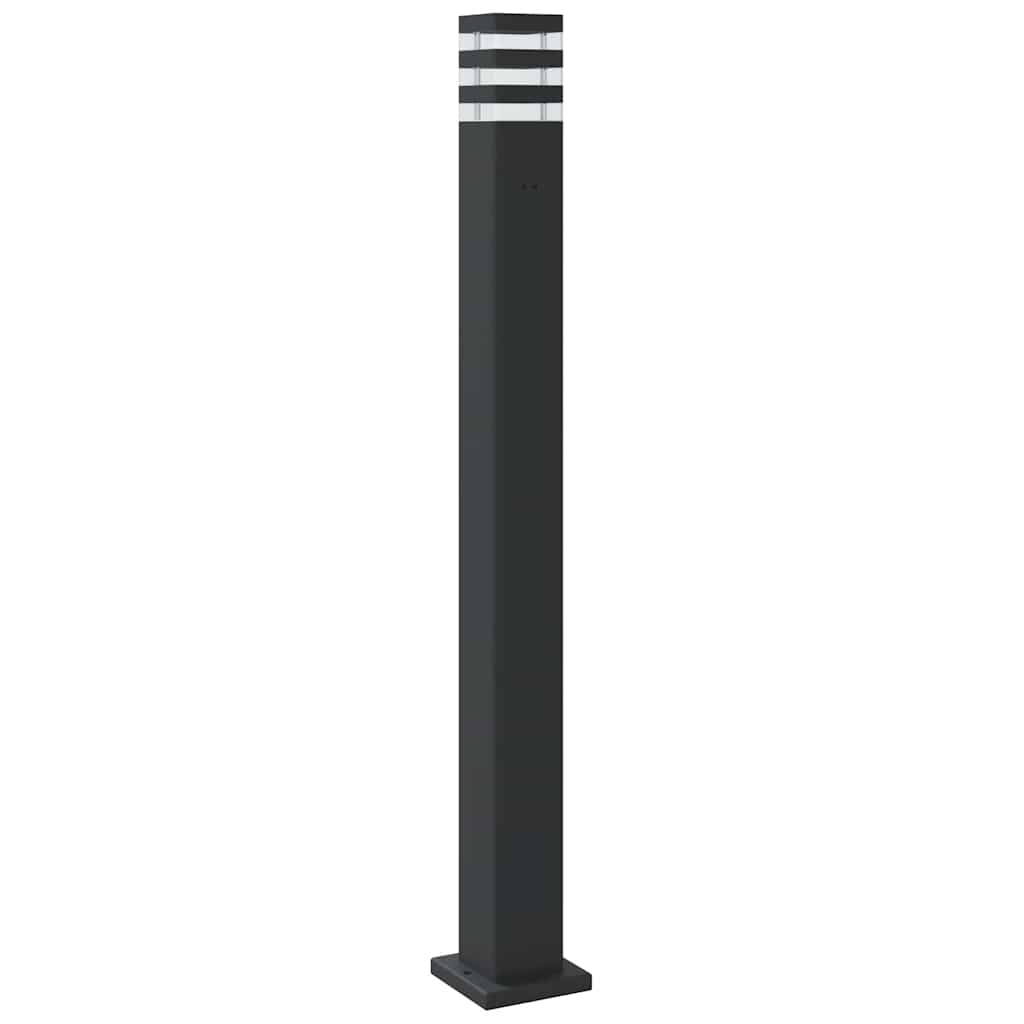 vidaXL Outdoor Floor Lamps with Sensors 3pcs Black 110 cm Aluminium