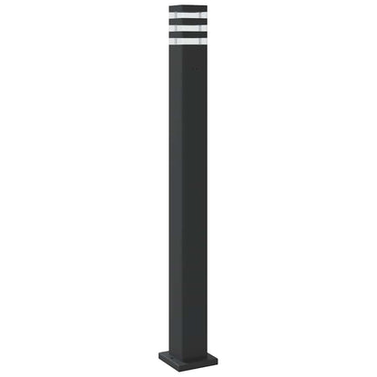 vidaXL Outdoor Floor Lamps with Sensors 3pcs Black 110 cm Aluminium