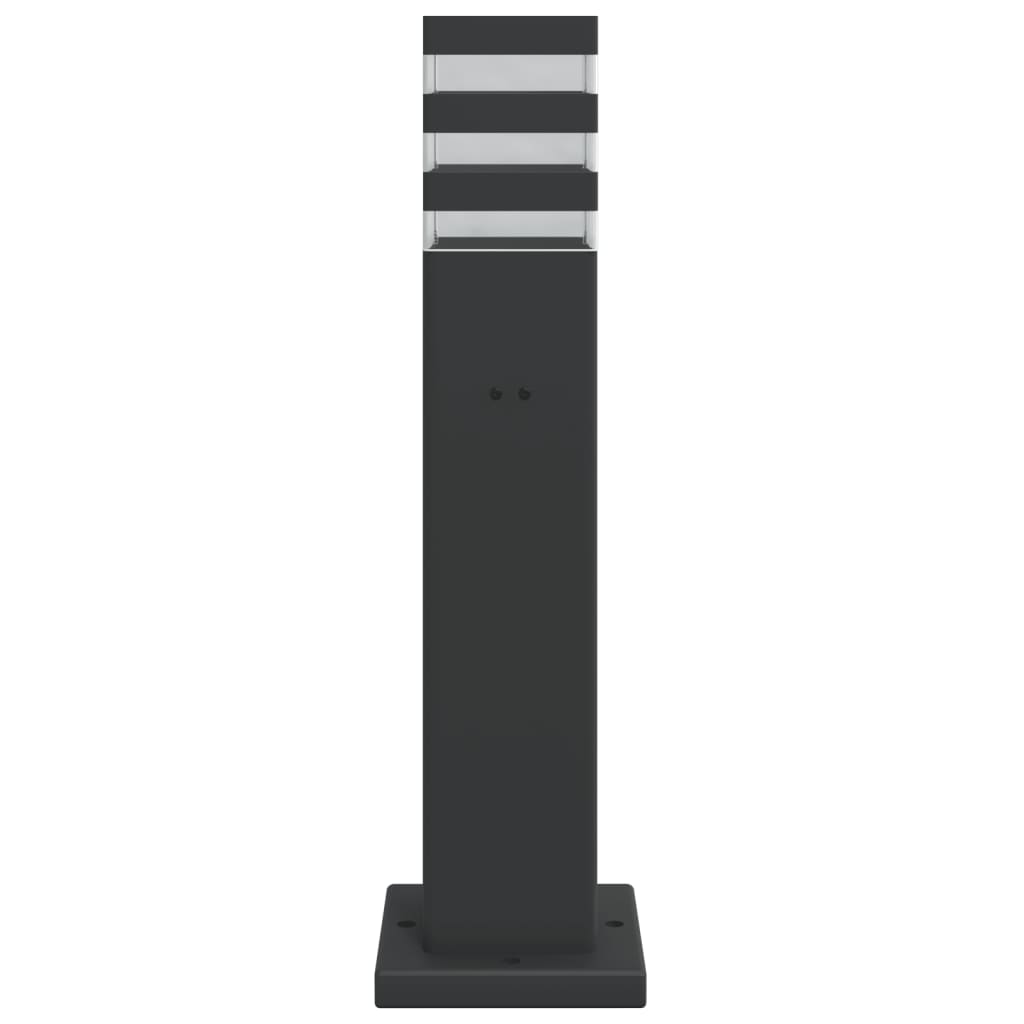vidaXL Outdoor Floor Lamp with Outlet Black 50 cm Aluminium