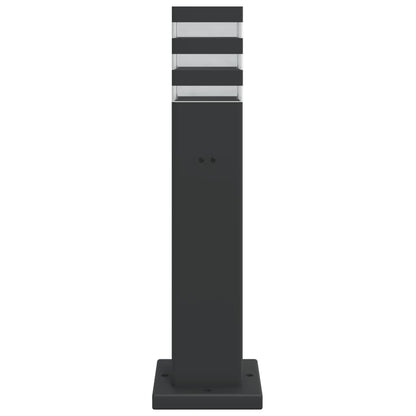 vidaXL Outdoor Floor Lamp with Outlet Black 50 cm Aluminium