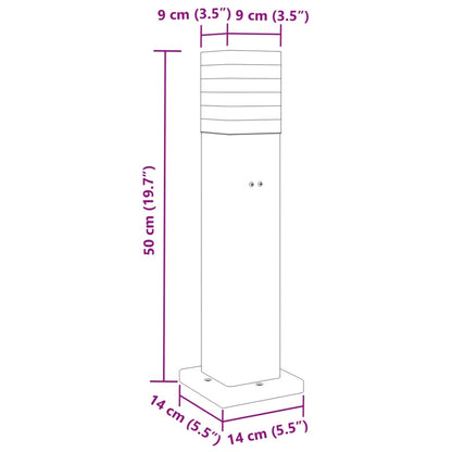 vidaXL Outdoor Floor Lamp with Outlet Black 50 cm Aluminium