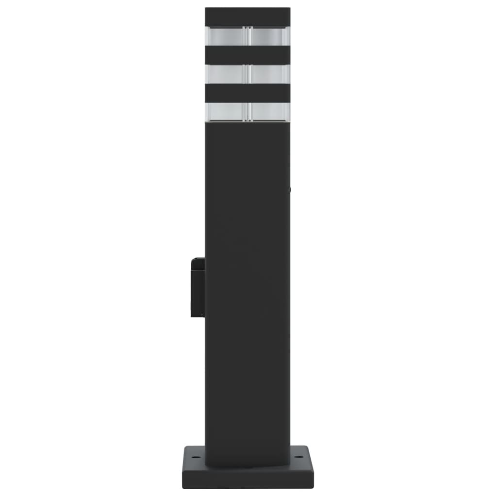 vidaXL Outdoor Floor Lamps with Outlet 3pcs Black 50 cm Aluminium