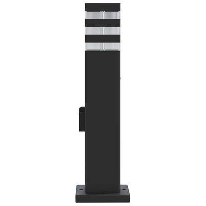 vidaXL Outdoor Floor Lamps with Outlet 3pcs Black 50 cm Aluminium