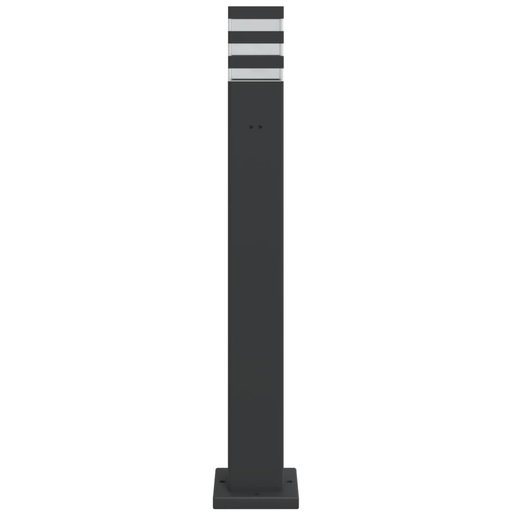 vidaXL Outdoor Floor Lamp with Outlet Black 80 cm Aluminium
