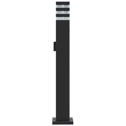 vidaXL Outdoor Floor Lamp with Outlet Black 80 cm Aluminium