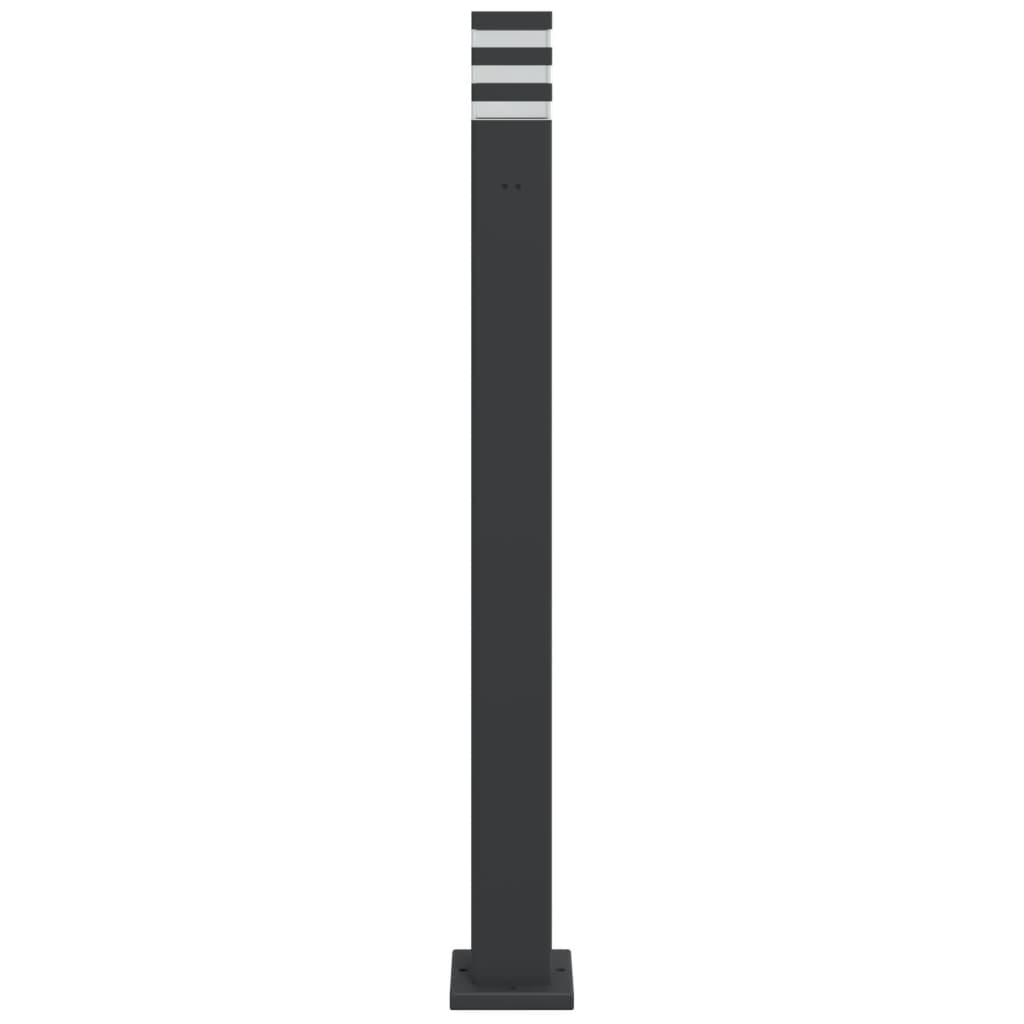 vidaXL Outdoor Floor Lamp with Outlet Black 110 cm Aluminium