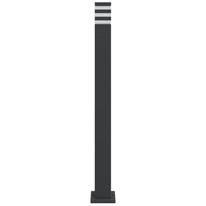 vidaXL Outdoor Floor Lamp with Outlet Black 110 cm Aluminium