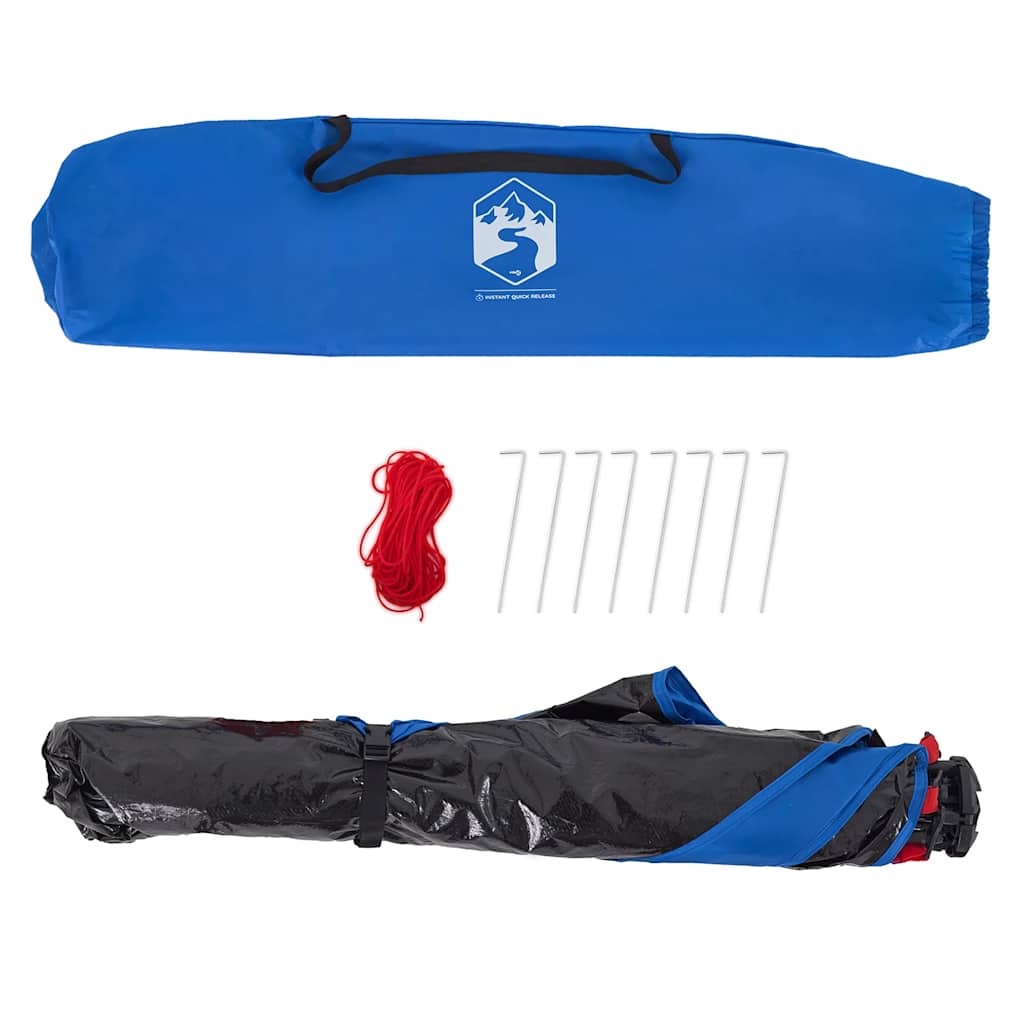 vidaXL Beach Tent 2-Person Azure Blue Quick Release Waterproof - 36484