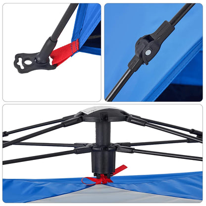 vidaXL Beach Tent 2-Person Azure Blue Quick Release Waterproof - 36484