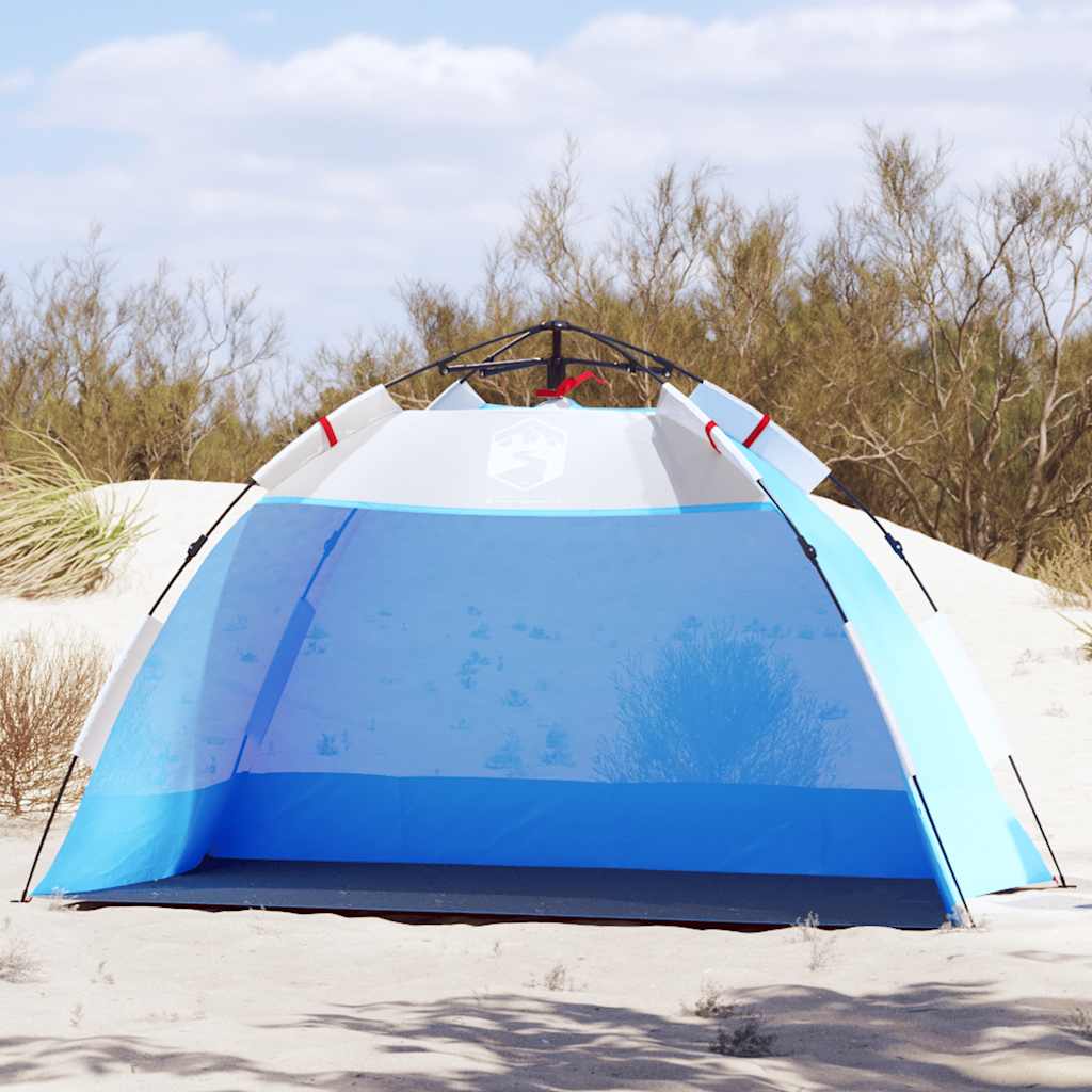 vidaXL Beach Tent 2-Person Azure Blue Quick Release Waterproof - 36484
