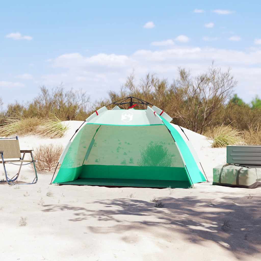 vidaXL Beach Tent 2-Person Sea Green Quick Release Waterproof - 36493