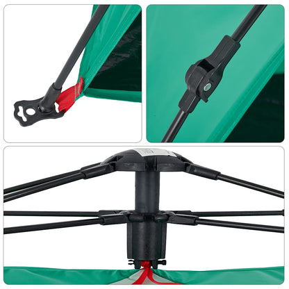 vidaXL Beach Tent 2-Person Sea Green Quick Release Waterproof - 36493