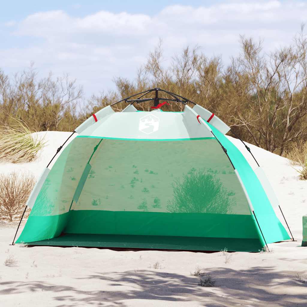 vidaXL Beach Tent 2-Person Sea Green Quick Release Waterproof - 36493