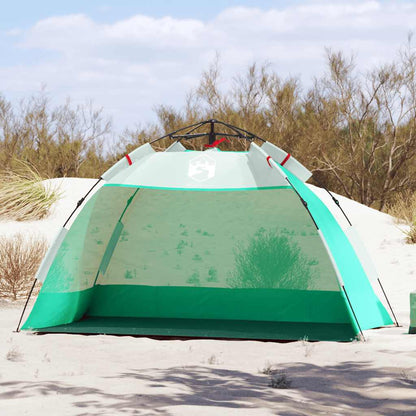 vidaXL Beach Tent 2-Person Sea Green Quick Release Waterproof - 36493