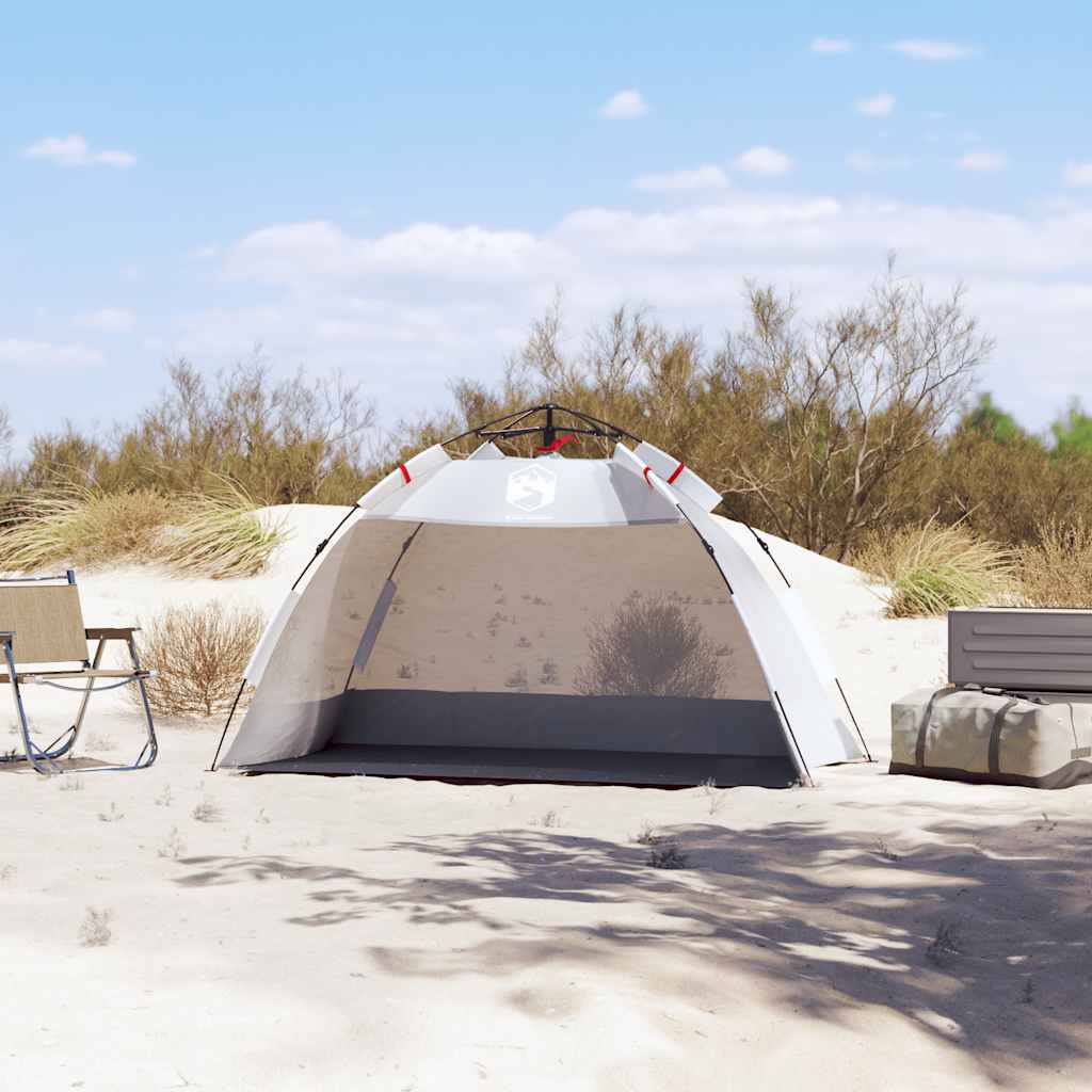 vidaXL Beach Tent 2-Person Grey Quick Release Waterproof - 36496