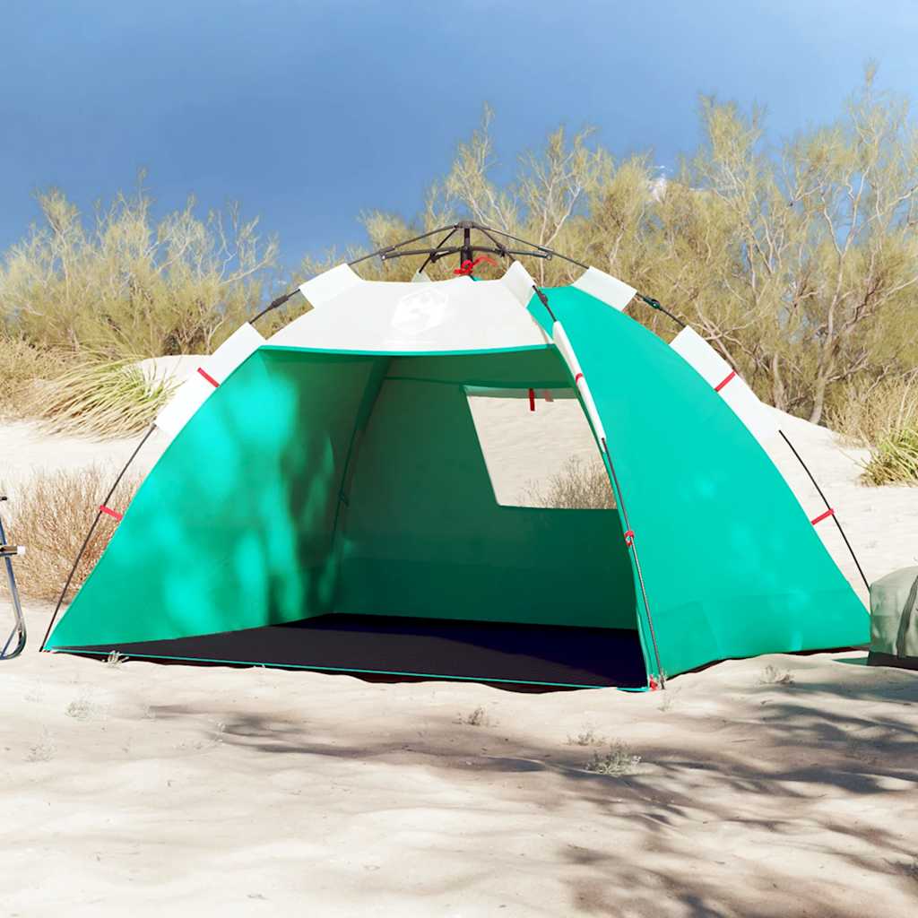 vidaXL Beach Tent 2-Person Sea Green Quick Release Waterproof - 36502